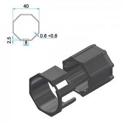 TM2 35 Adaptador para tubo octogonal 40mm