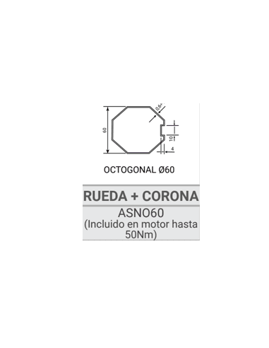 ASN060 RUEDA+CORONA PARA TUBO...