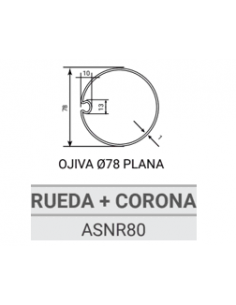 ASNR80 RUEDA+CORONA PARA...